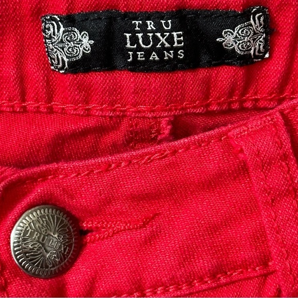 Tru Luxe Womens Red Jeans Sz 30/10 - Picture 5 of 10